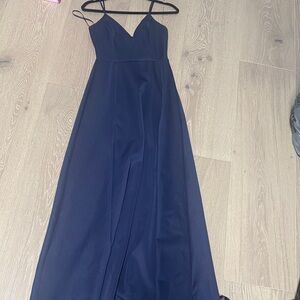 Windsor Navy Maxi Dress with Spaghetti Straps